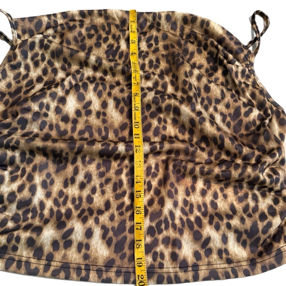 COWL NECK LEOPARD RUCHED CAMI TOP CURVE & PLUS NWT - Picture 9 of 17